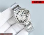 TW Factory Cartier 33*10MM NH05 Movement Silver Bracelet Sapphire Glass Couple high quality replica watches USA